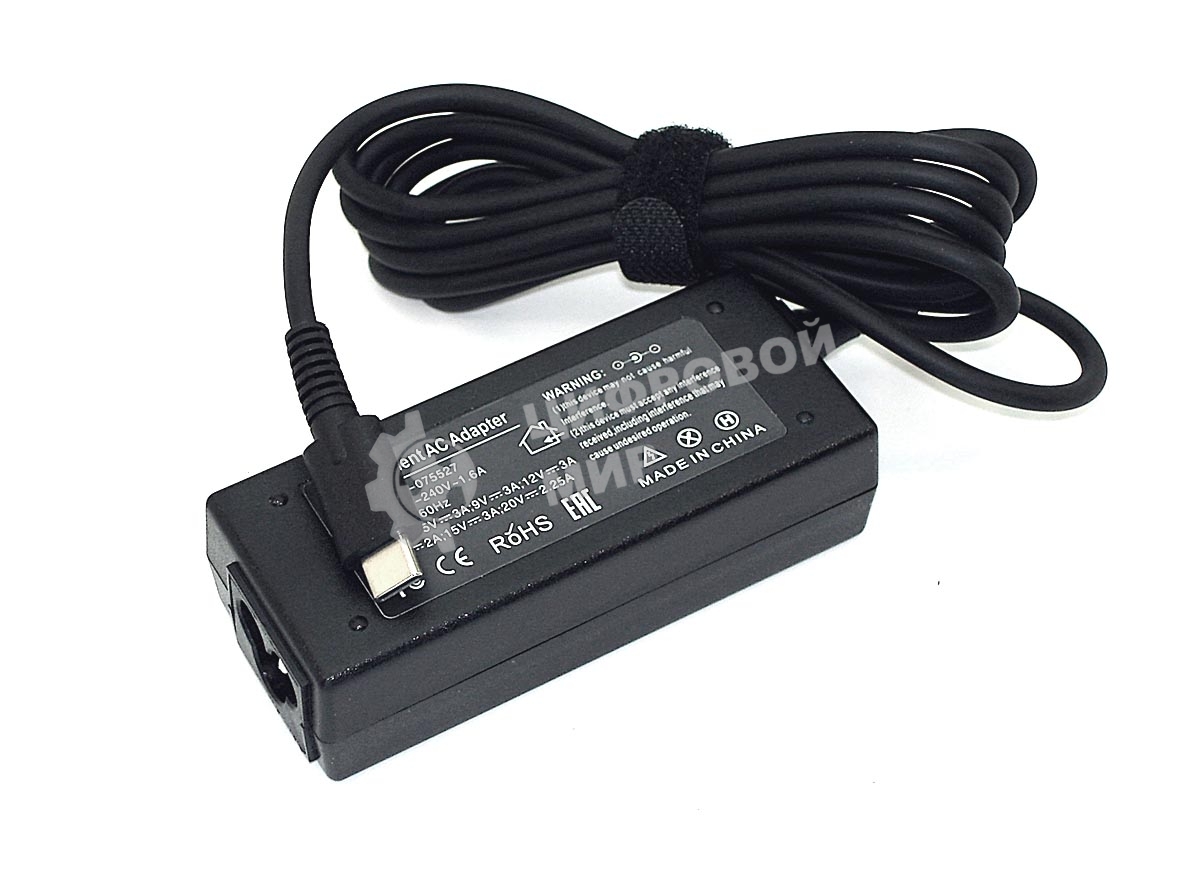 Блок питания (сетевой адаптер) для ноутбуков HP 15V 3A Type-C OEM