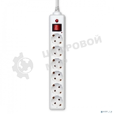 Сетевой фильтр Buro 600SH-1.8-W 1.8 м, 6 розеток, белый, коробка
