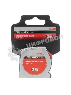 Рулетка MTX Chrom, 2 м x 13 мм, хромированный корпус