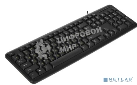 Клавиатура проводная Professional Standard LY-331L2-OEM (USB, полноразмерная, влагозащищенная, 104кл., Enter большой, длина кабеля 2,2м, черная, brown box)