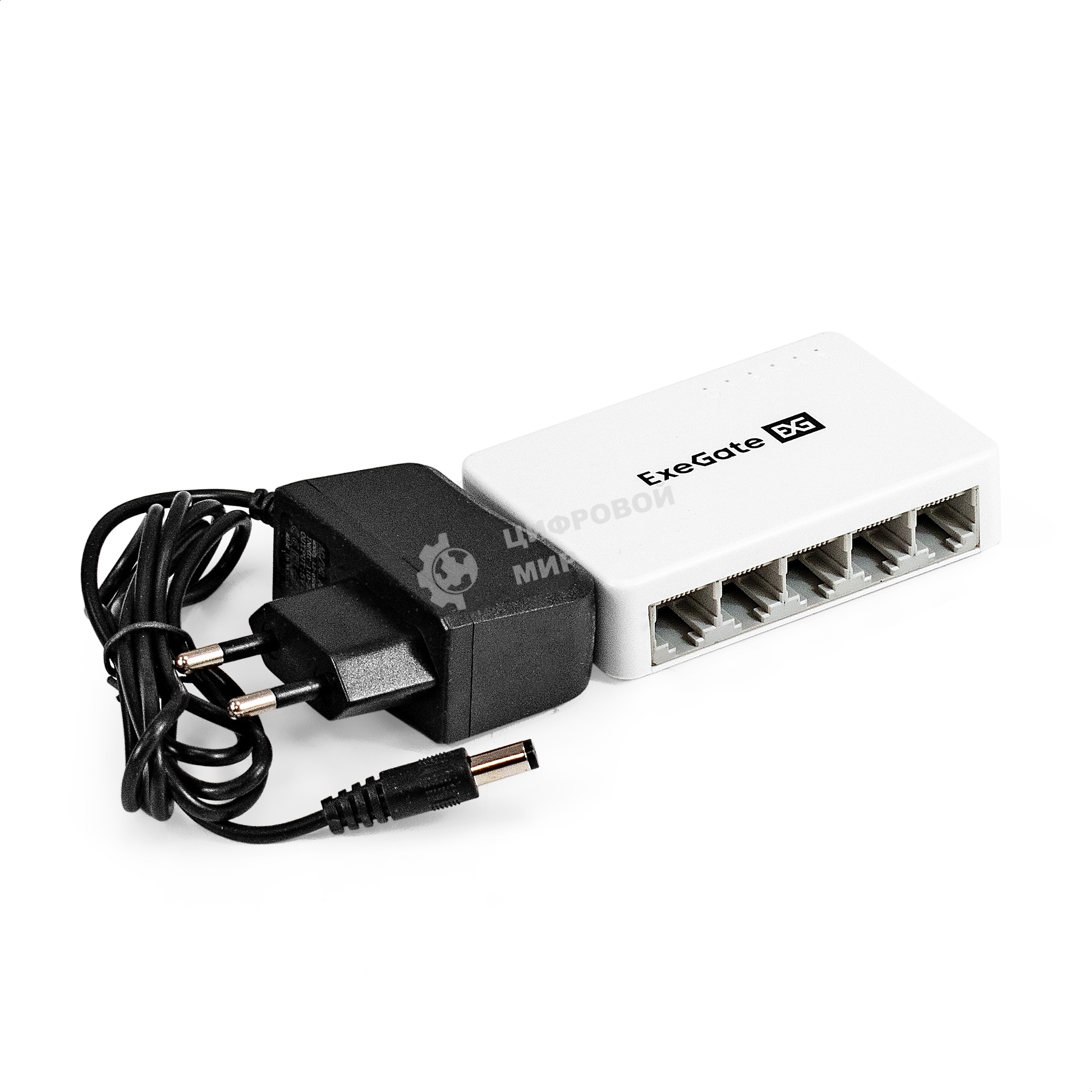 Коммутатор неуправляемый ExeGate EDGS-1005С (5-портовый гигабитный UTP 10/100/1000 Base-T, с функцией энергосбережения (EEE), настольный)