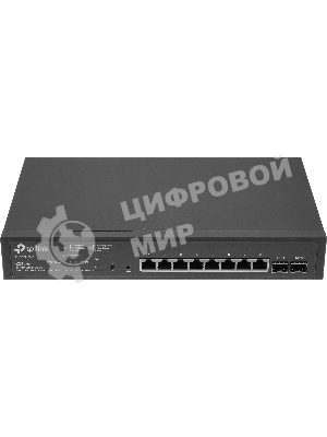 Коммутатор TP-Link JetStream 10-Port Gigabit Smart Switch with 8-Port PoE+, 8× Gigabit PoE+ Ports, 2× Gigabit SFP Slots, 802.3at/af, 150 W PoE Power, 1U 13-inch Rack-mountable Steel CaseIntegration with Omada SDN Controller, 802.1Q VLAN, STP/RSTP/MSTP, IGMP Snoopi