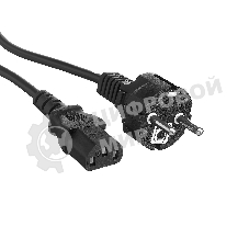 Кабель питания ExeGate Power PC-5P (Евровилка Schuko->С13) VDE-250V-3*0.75-CU, 10A, черный, 5м