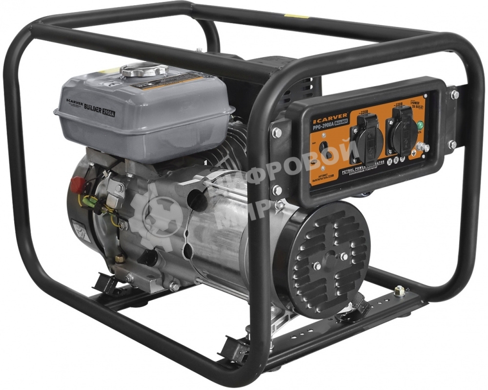 Электрогенератор бензиновый Carver PPG-3900A Builder, 3 кВт, 67 дБ, 42 кг