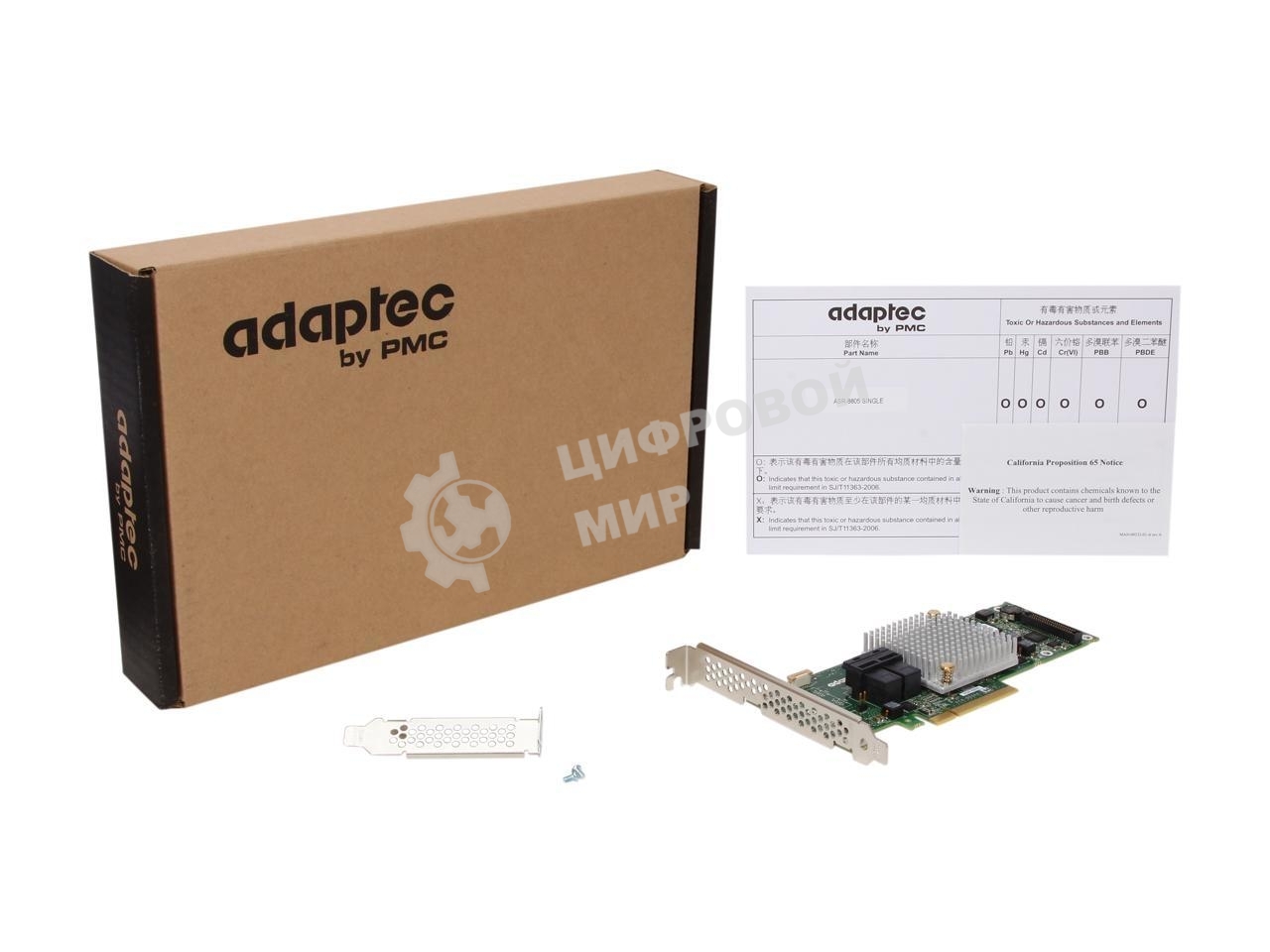 Контроллер Adaptec ASR-8805 SGL RAID 0/1/1E/10/5/6/50/60 8i-ports 1Gb (2277500-R)