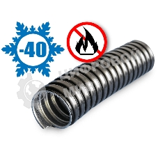 Металлорукав в ПВХ изоляции МРПИ НГ 15 d15мм без протяжки черный (уп.50м) ЗЭТА zeta42235