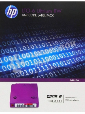 Наклейка HPE LTO-6 Ultrium RW Bar Code Pack (Q2013A)