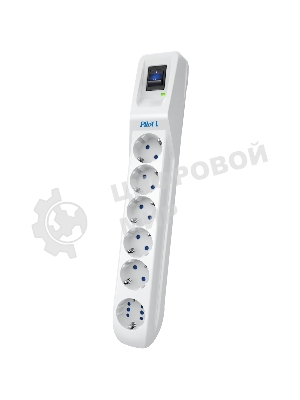 Сетевой фильтр Pilot L GP 6 розеток (5 евро + 1GP) 1.8 м/Surge protector Pilot L GP 6 sockets (5 Euro + 1GP) 1.8 m белый