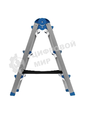 Стремянка двухсторонняя Сибртех 3 ст., сталь профиль, стальные ступени