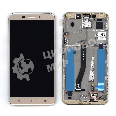 Дисплей для Asus ZenFone 3 Laser ZC551KL золотистый с рамкой