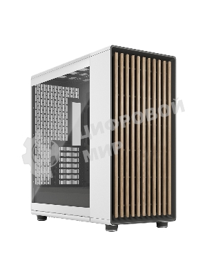 Компьютерный корпус без блока питания Fractal Design North XL TG Dark Tint, Full-Tower, 3x140мм, 2xUSB-A 3.2 + 1xUSB 3.2 Type-C E-ATX, ATX, mATX, mITX Wood panel, Chalk белый