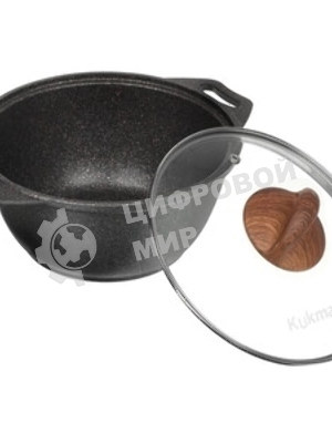 Кастрюля Kukmara кго22а а/пр литая 2,0 л стекл/кр Granit ultra original