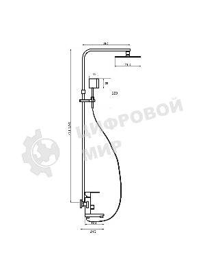 SUS125BL-009DK Душевая система, ø35
