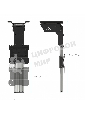 Потолочный кронштейн ONKRON CR1S для телевизора 10”- 40