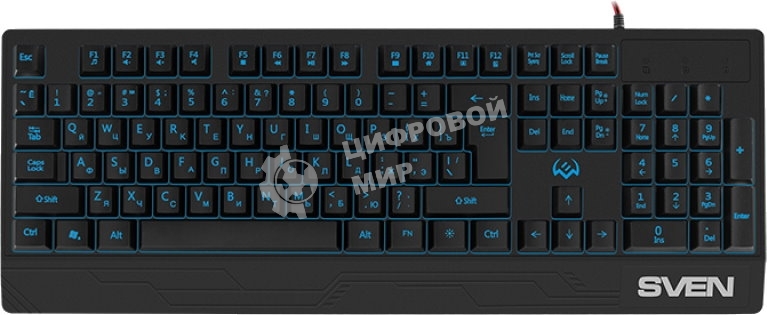 Клавиатура проводная игровая SVEN KB-G8300, USB, c подставкой для запястий, черный