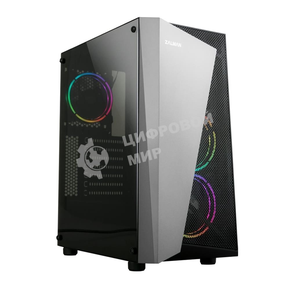 Компьютерный корпус ZALMAN S4 Plus, ATX, черный, WINDOW, 1x5.25