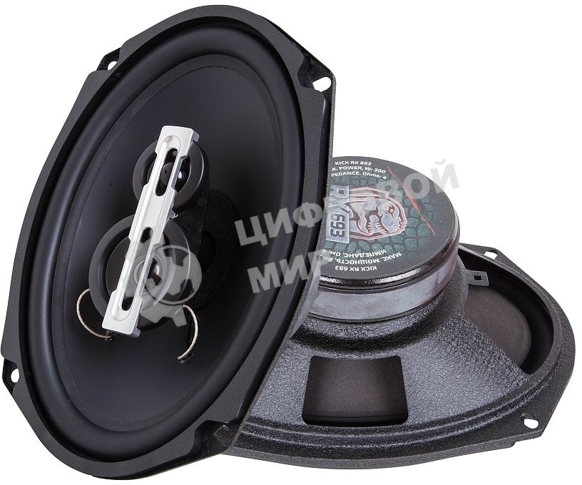 Колонки автомобильные Kicx RX 693 4Ом 15x23см (6x9дюйм) (ком.:2кол.) коаксиальные трехполосные
