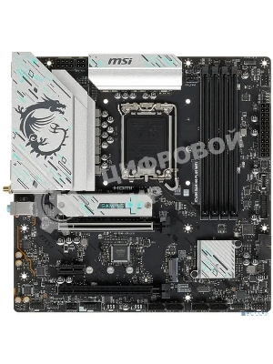 Материнская плата MSI B760M GAMING PLUS WIFI, LGA 1700, Intel B760, 4xDIMM DDR5, 4xSATA, 2xM.2, 1xPCI-E 4.0 x16, 1xPCI-E 3.0 x1, 2xHDMI, 2xDP, 1x 2.5Gb LAN, 2xUSB-A 3.2 Gen 2, 4xUSB 2.0, Micro-ATX