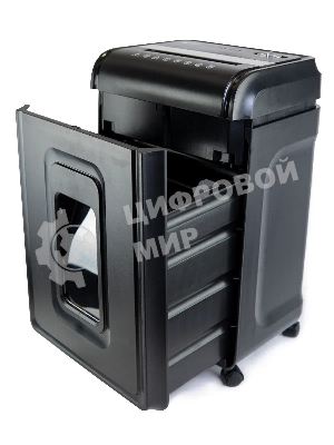 Шредер Heleos УМ32-4 черный/серебристый (секр.P-4) фрагменты 28лист. 32лтр. скрепки скобы пл.карты CD