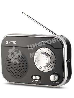 Радиоприемник Vitek VT-3593 (BK) Выходная мощность 1 вт. Динамики 1.Тип батареек UM-2/C