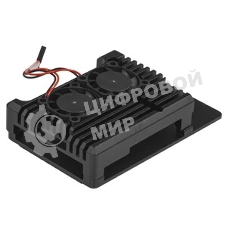 Корпус ACD черный Metal Aluminum Case with double Fans for Raspberry Pi 3B/3B+