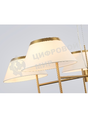 Люстра Ambrella light LH72473/5 BS/WH латунь/белый Е14/5 max 40W D1000*290-1080