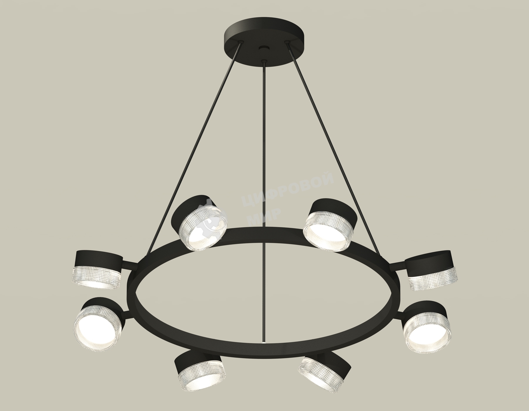 Светильник Ambrella light XB9198250/8 SBK/CL черный песок/прозрачный GX53 (C9198, N8480)
