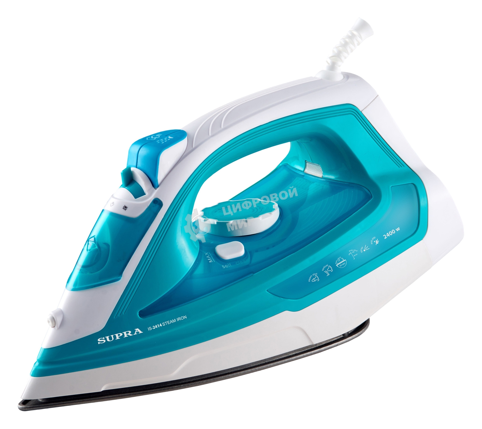Утюг SUPRA IS-2414 2400 Вт голубой/белый