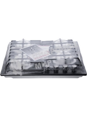 Газовая варочная панель Maunfeld EGHE.64.3STS-EB/G, 4 конфорки, эмалированная сталь, черный