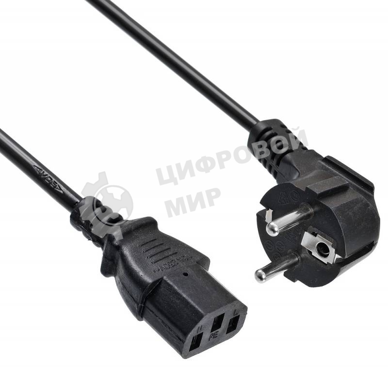 Кабель Buro BU-PCAB-3M-16A IEC C13 Евровилка 3м