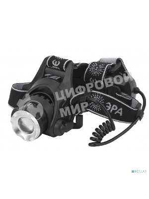 Налобный фонарь ЭРА GA-805 аккумуляторный, рег фокус, [5 Вт CREE, алюминий, литий 2,5Ач, USB