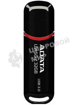 Флешка USB ADATA UV150 (AUV150-32G-RBK), 32Gb, USB 3.0, R/W 100/30, черный