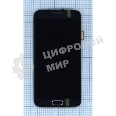 Дисплей для Samsung Galaxy S6 Edge SM-G925F черный с рамкой