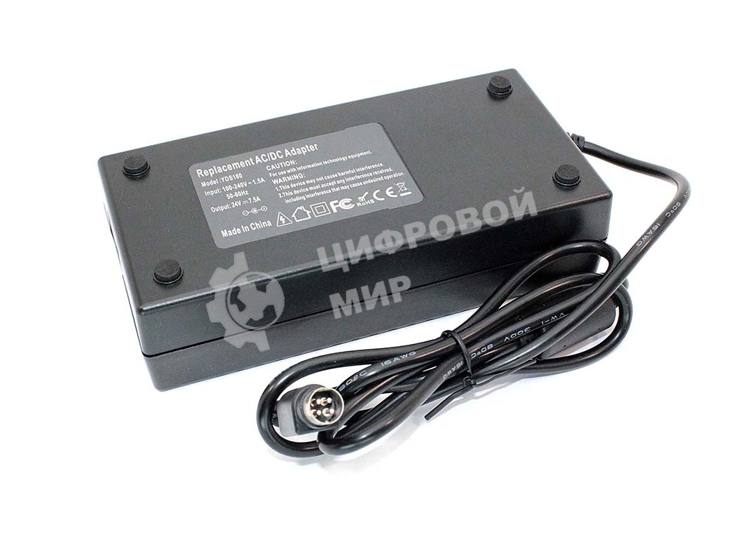Блок питания для монитора и телевизора LCD 24V 7.5A 180W 4pin OEM