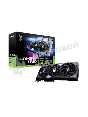 Видеокарта MSI RTX 5060 Ti 8G GAMING TRIO OC, NVIDIA RTX 5060 Ti, 8 ГБ GDDR7, 128 бит, PCI-e 5.0, 1xHDMI, 3xDP, 2662 МГц