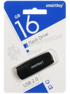Флешка USB Smartbuy Scout Black (SB016Gb3SCK), 16Gb, USB 3.0/3.1, R/W 100/40, черный