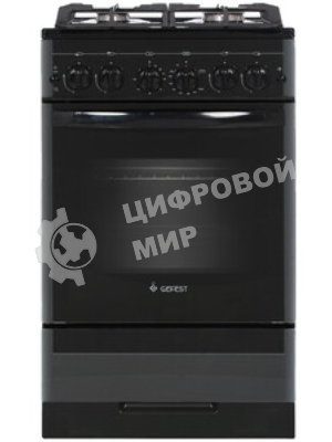 Плита газовая Gefest ПГ 5500-02 0115 черный, конфорок 4 шт, духовка 52 л, 50 см x 85 см x 58.5 см
