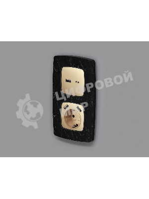 Лицевая панель OMEGA (Шампань) для розетки 2USB тип A+C QUANT OP6110