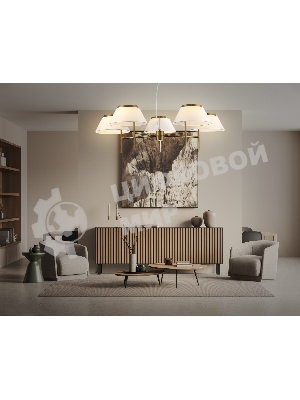 Люстра Ambrella light LH72473/5 BS/WH латунь/белый Е14/5 max 40W D1000*290-1080