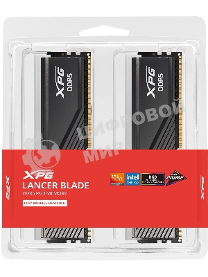 Оперативная память XPG Lancer Blade, DDR5, 32GB (2x16GB), 6400MHz, CL32, DIMM, с радиаторами, RGB, черный