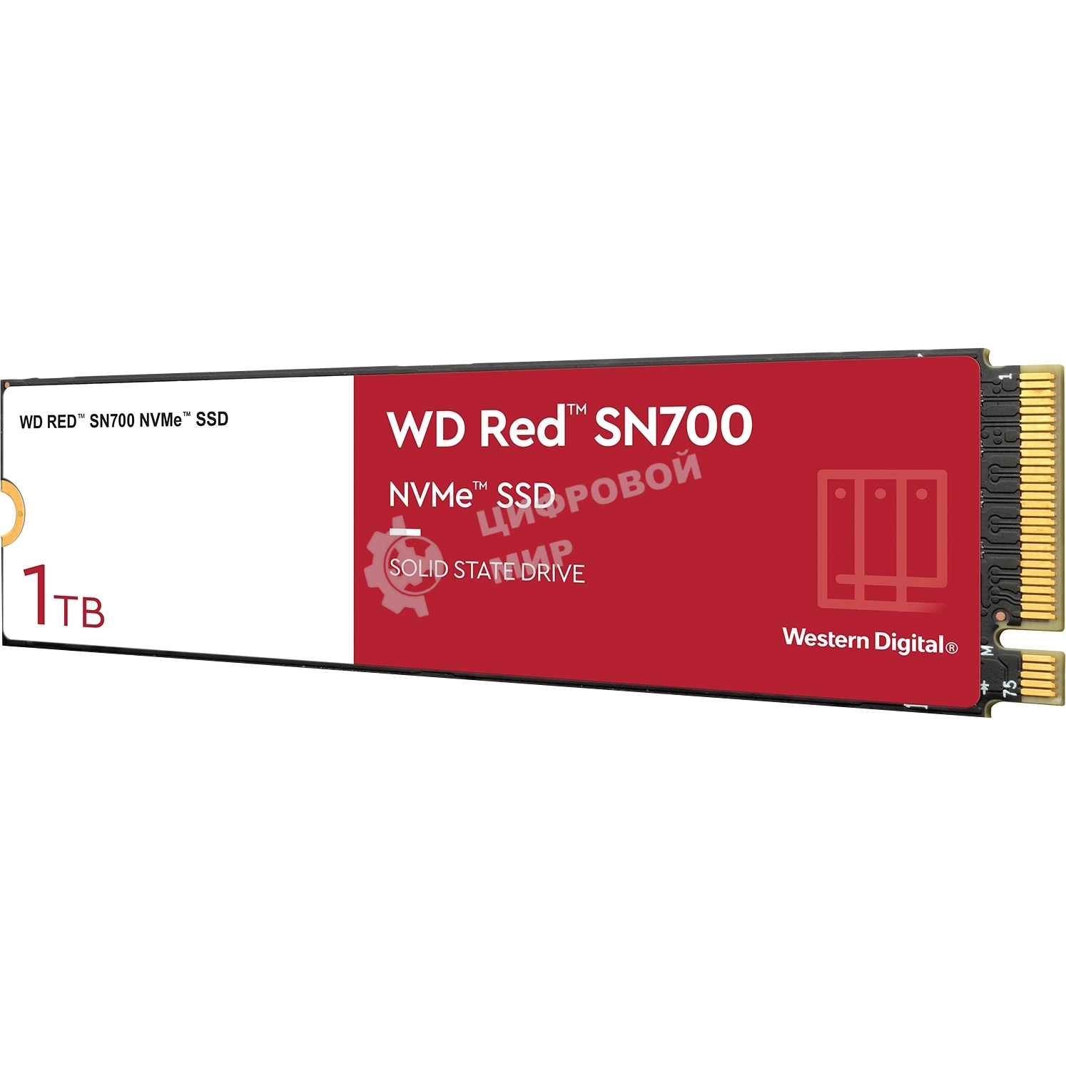 Накопитель SSD WD Red SN700, 1Tb, PCIe 3.0 x4, M.2 2280, NVMe, R/W 3430/3000