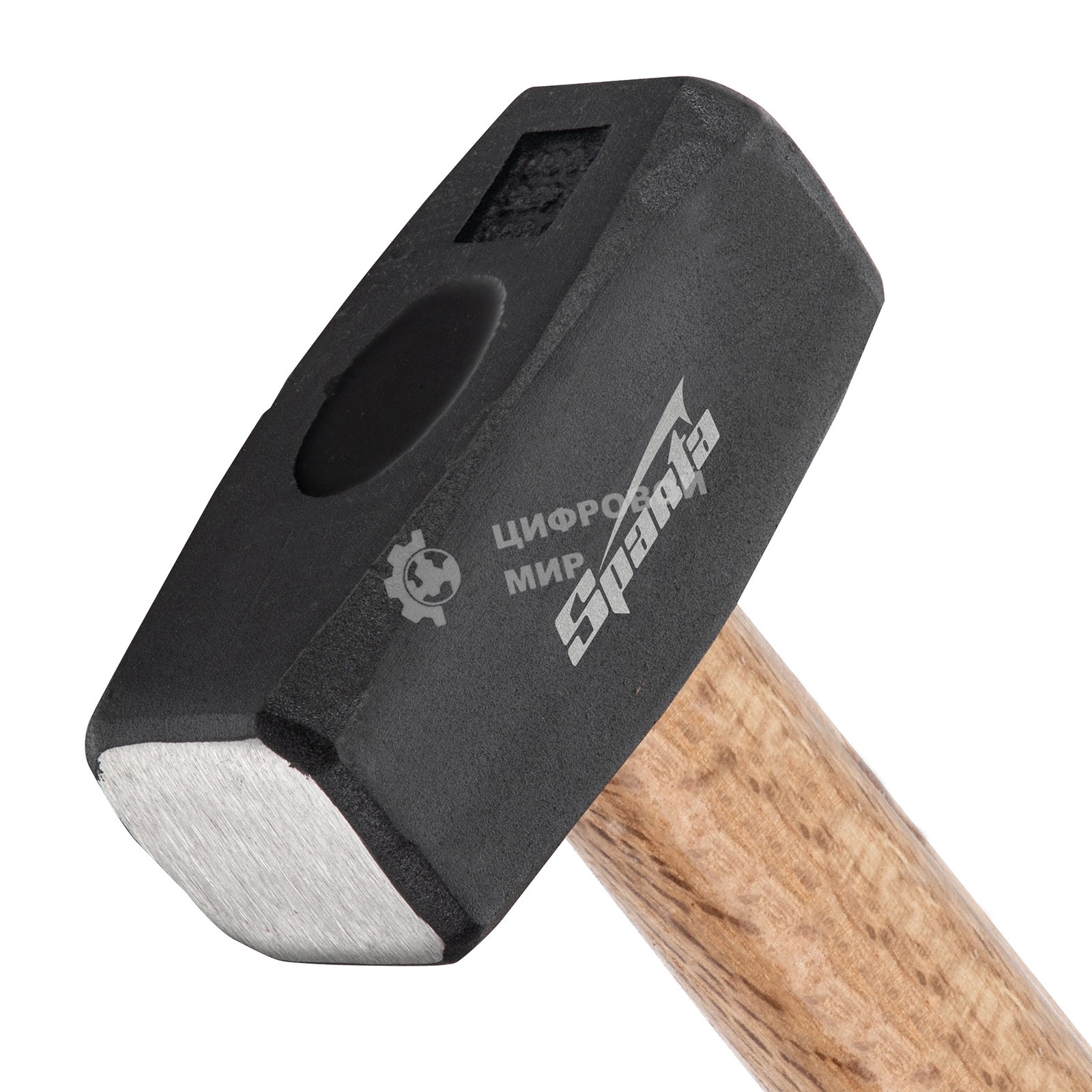 Кувалда Sparta 2000 г, кованая головка, деревянная двухцветная рукоятка