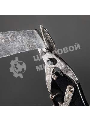 Ножницы по металлу Matrix 250мм пряморежущие обрезиненныерукоятки