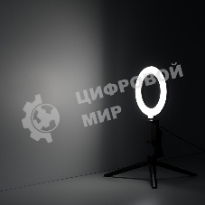 Светильник кольцевой Gauss 10W 600lm 3000-6500K 5V USB IP20 160x23мм черный дим, пульт LED 8