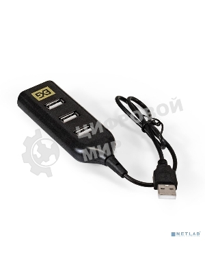 USB-концентратор ExeGate EX293976RUS DUB-42 (кабель-адаптер USB2.0 --> 4xUSB2.0, Plug&Play, черный)