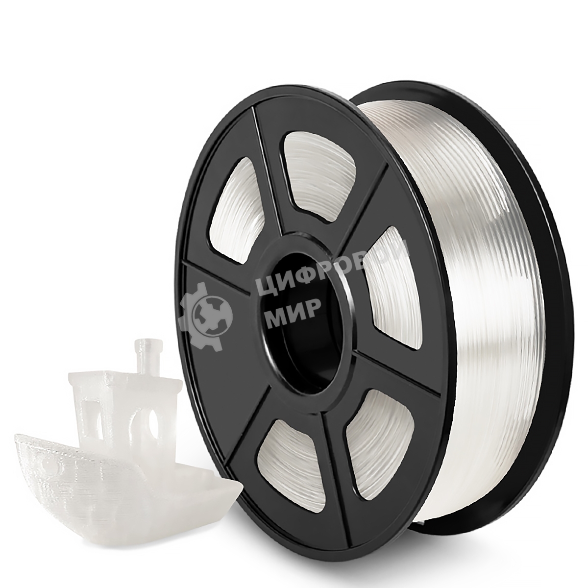Филамент NVPRINT ABS Transparent для 3D печати диаметр 1.75мм длина 330 метров масса 1 кг