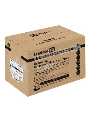 Источник бесперебойного питания (инвертор, синус, для котла) ExeGate SineTower SN-1000.LCD.AVR.2SH.1C13.USB 1000VA/800W, чистая синусоида, LCD дисплей, AVR, 2*Schuko+1*C13, USB, линейно-интерактивный, черный