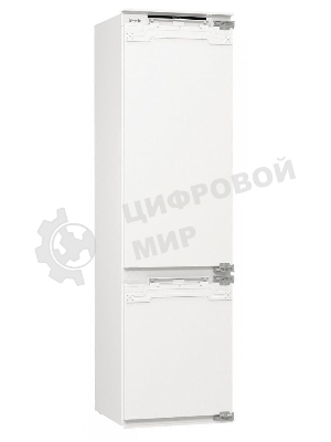 Встраиваемый холодильник Gorenje NRKI519E82WF, 193 см, электронное управление, цифровой дисплей, Wi-Fi, NoFrost Dual, Multiflow 360, контейнер CrispZone с контролем влажности, функция ConvertActive, AdaptTech, MultiAdjust, жесткое крепление, инверторный компрессор, уровень шума 35 дБ