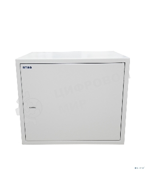 Шкаф настенный антивандальный распашной NTSS WAR 14U 600*500 мм, 2 профиля 19, сварной, серый RAL 7035 NTSS-WAR14U6050