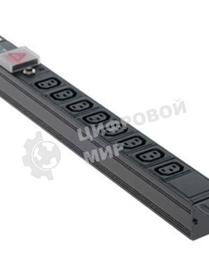 Блок распределения питания Lanmaster TWT-PDU19-10A8C3 гор.размещ. 8xC13 базовые 10A C14
